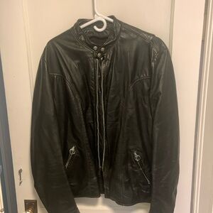 Vintage Brooks Café racer, leather jacket, size 46